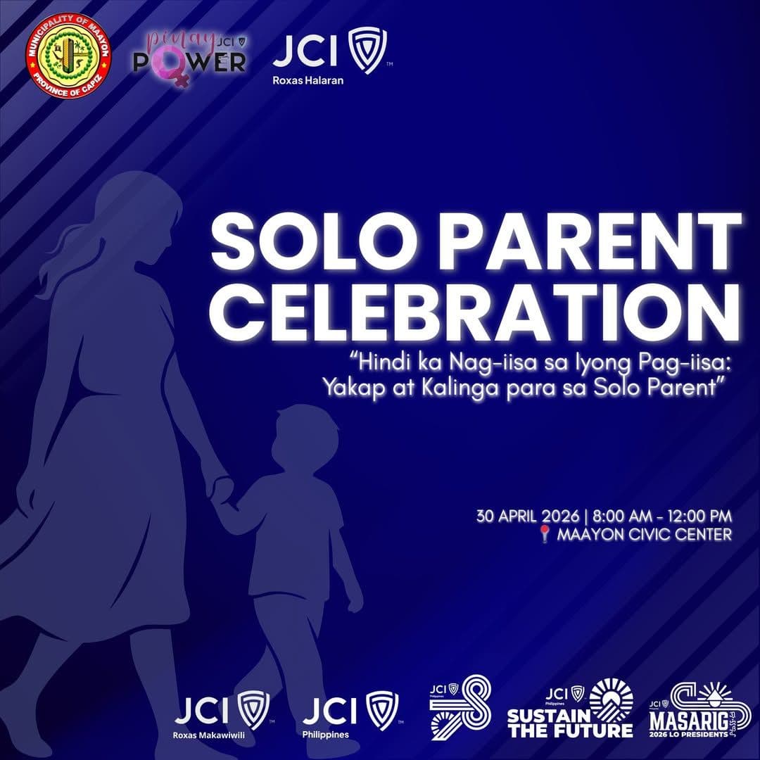 Poster for the Solo Parent Celebration at Maayon Civic Center, April 30, 2026